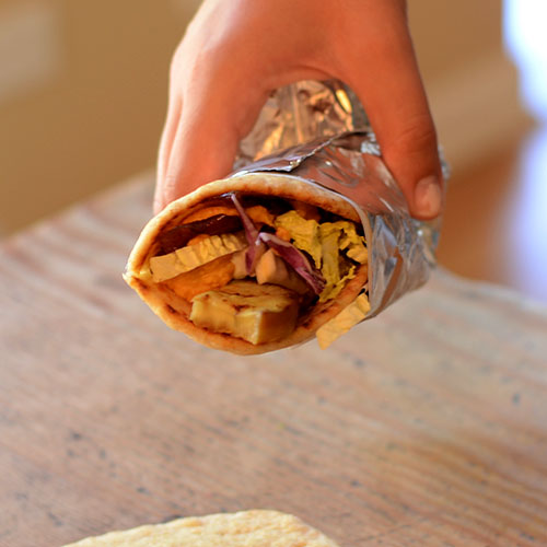 Hummus & Eggplant Sandwich a la Wolf & Bear Feed Your Soul Too