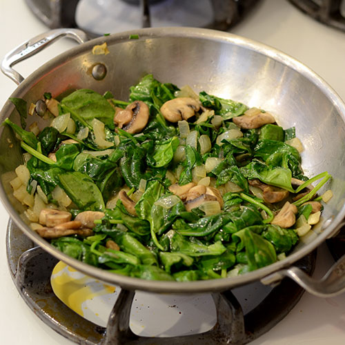 Egg Frittata with Mushrooms, Onions, Spinach and Cheese Feed Your