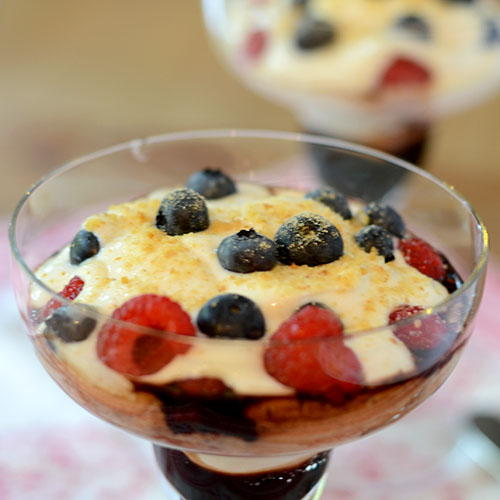 Greek yogurt, fat-free, blueberries, raspberries, cherry concentrate, dessert, low-fat, healthy