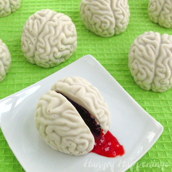Cake Ball Brains for Halloween 