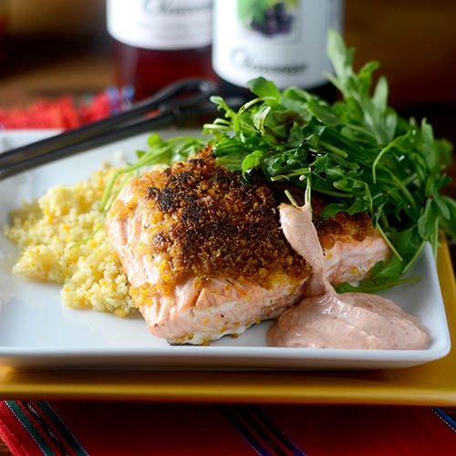 Sriracha Breaded Salmon Feed Your Soul Too
