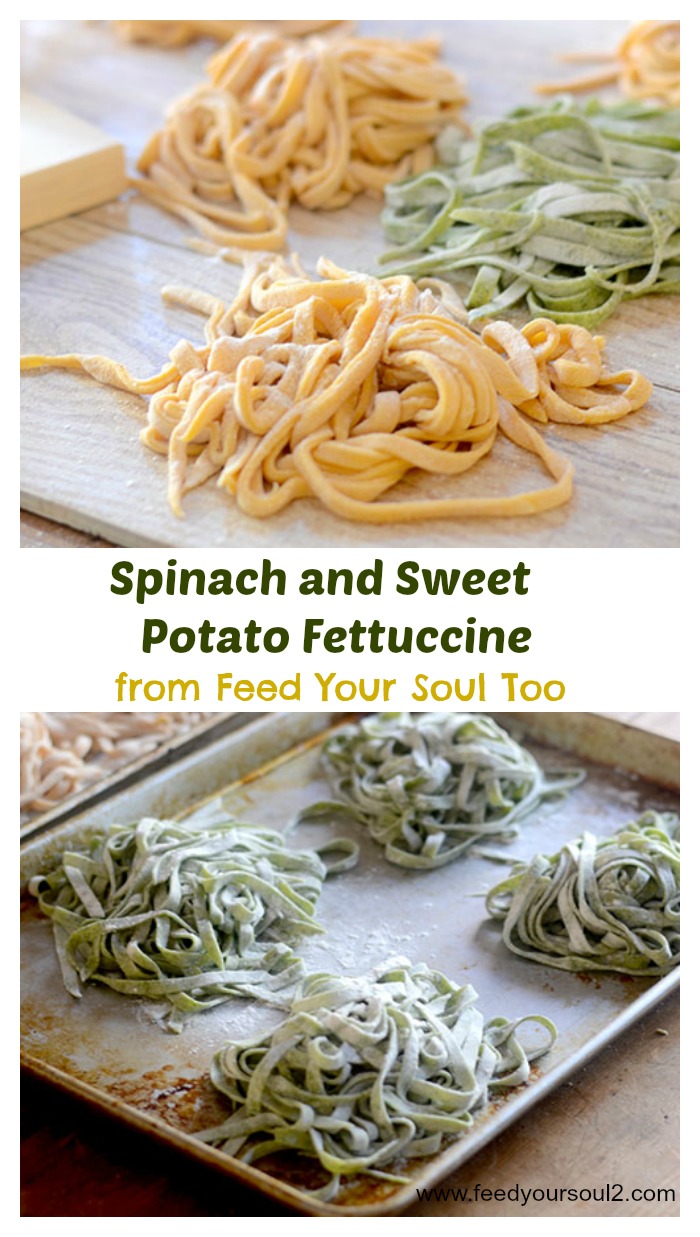 Spinach & Sweet Potato Fettuccine