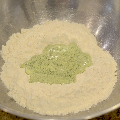 Wet Spinach Ingredients in Flour 