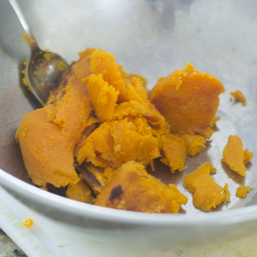 Sweet Potatoes Scooped Out 