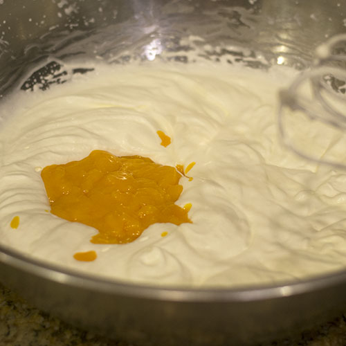 Mango added to Whipped Cream