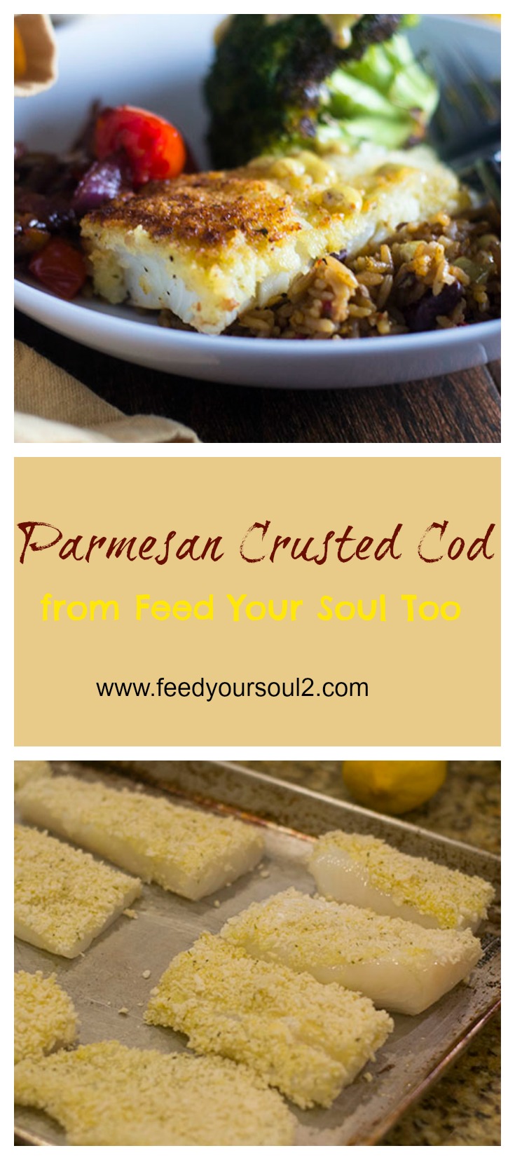 Parmesan Crusted Cod #seafood #dinner #parmesancrusted | feedyoursoul2.com