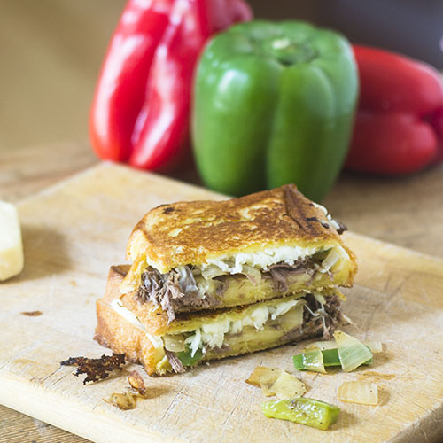 Pressure Cooker Grilled Beef & Cheese Sandwich #sandwich #grilledcheese #pressurecooker #beef | feedyoursoul2.com