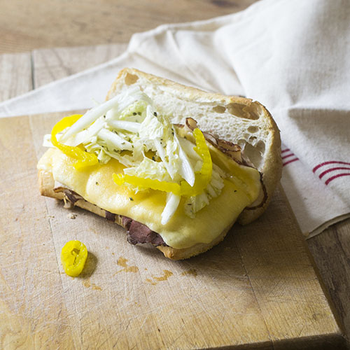 Beef Cheese Hoagie Sandwich from Feed Your Soul Too