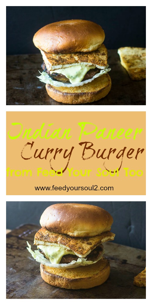 Indian Paneer Curry Burger #dinner #indianfood #fusion #burger | feedyoursoul2.com