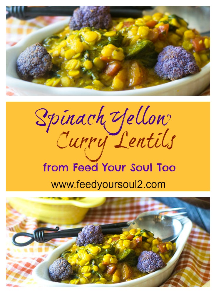 Spinach Yellow Curry Lentils Feed Your Soul Too