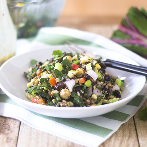 Hearty Vegan Edamame Quinoa Salad Feed Your Soul Too