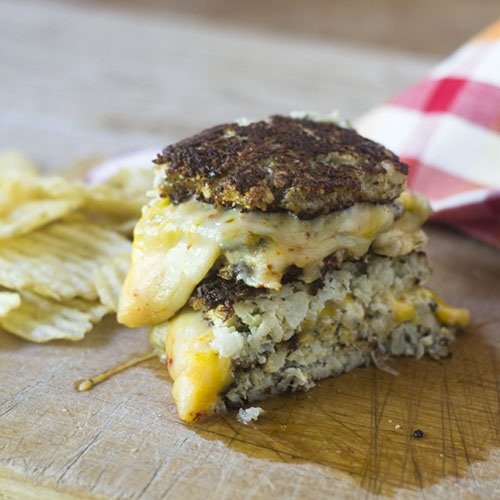 Cauliflower Bread Grilled Cheese from Feed Your Soul Too