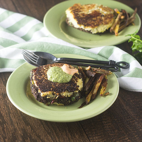 GF Black Bean Cauliflower Veggie Burger Feed Your Soul Too