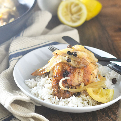 Whole Roasted Lemon Chicken & Onions Feed Your Soul Too