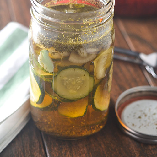 Spicy Garlic Pickles from Feed Your Soul Too
