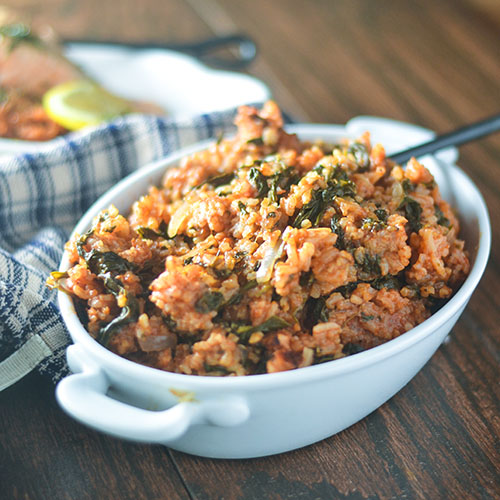Greek Tomato Rice #rice #Greekfood #sidedish | feedyoursoul2.com