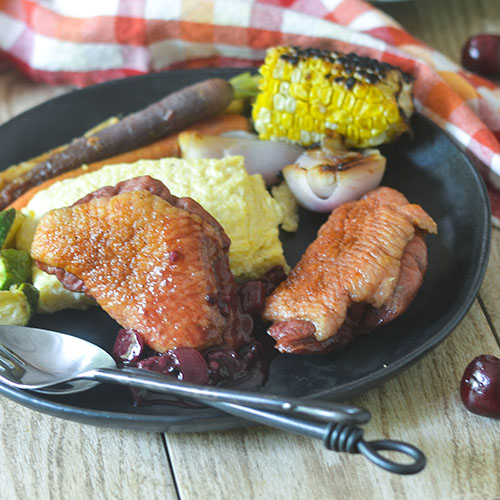 Smoked Duck with Cherry Sauce #duck #dinner #Smokedfood | feedyoursoul2.com