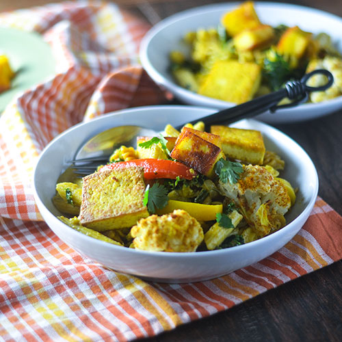 Tofu Red Curry Pasta #pasta #vegetarian #curry| feedyoursoul2.com
