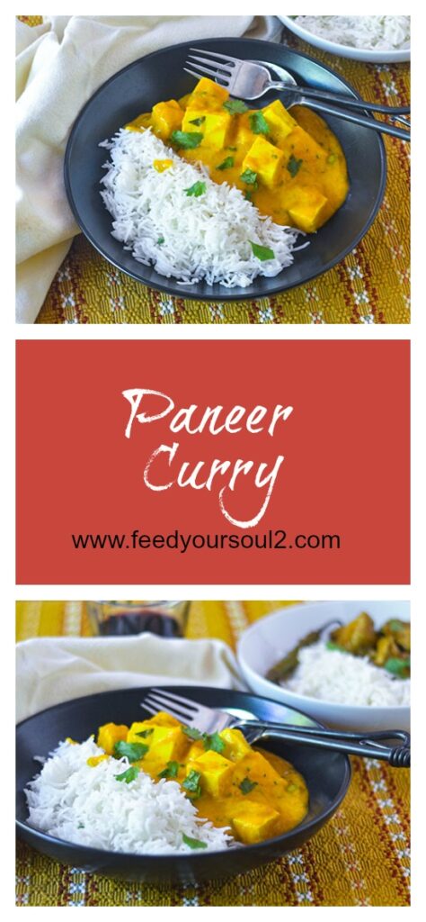 Paneer Curry  l #glutenfree #Indianrecipe #vegan | feedyoursoul2.com
