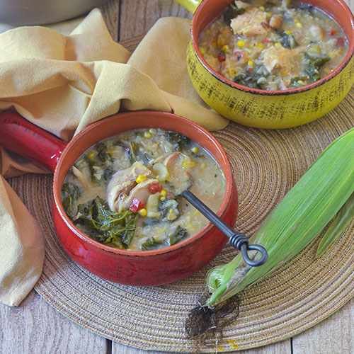 Chicken Rice Soup l #soup #chicken #vegetarian | feedyoursoul2.com
