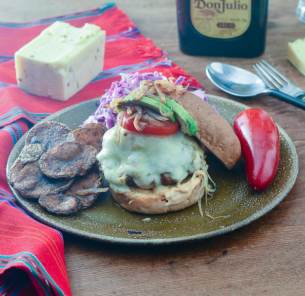 Turkey Burger al Pastor l #chicken #burgerrecipes #glutenfree #mexicanrecipe | feedyoursoul2.com

