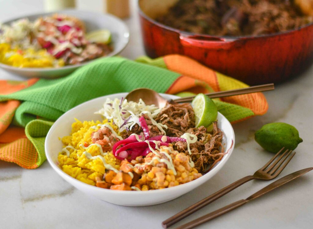 Beef Barbacoa Bowl #Mexicanrecipe #glutenfree #beef | feedyoursoul2.com
