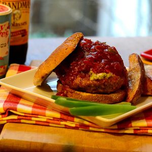 Andouille sausage burger 500 rot