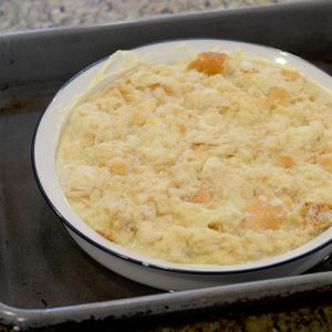 Bread in dish in pan 500