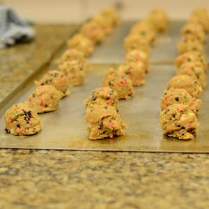 Batter on baking tray 500