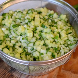 Cucumbers draining 500