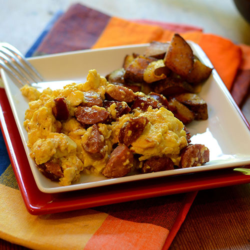 Scrambled Eggs & Sausage