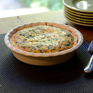 Spinach Mushroom & Cheese Quiche 