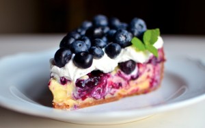 White Chocolate Blueberry Cheesecake