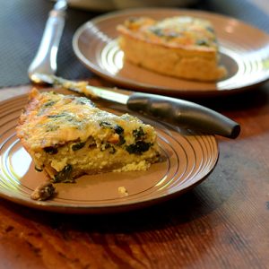Spinach Mushroom & Cheese Quiche 