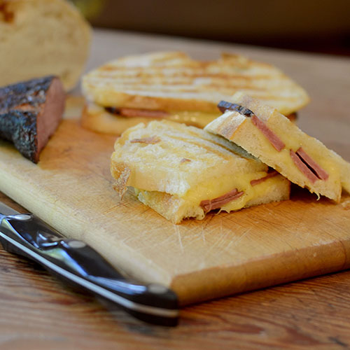 Grilled Smoked Corned Beef and Havarti Cheese Sandwich