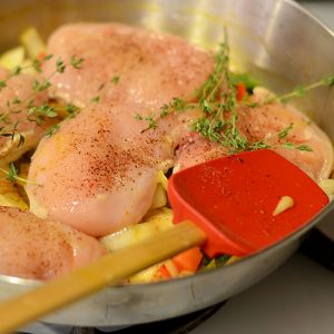 Chix in pan 500