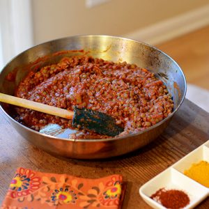 Lentils in pan 500