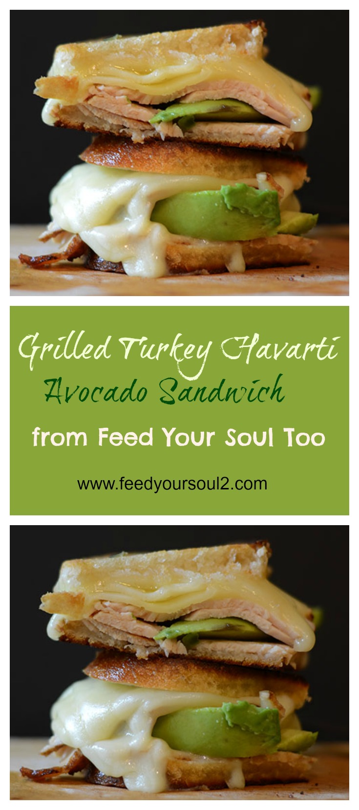 Grilled Turkey Havarti & Avocado Sandwich from Feed Your Soul Too Grilled Turkey Havarti & Avocado Sandwich from Feed Your Soul Too #sandwich #grilledcheese