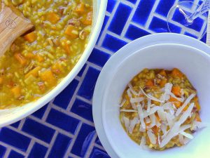 Roasted Butternut Squash and Saffron Risotto