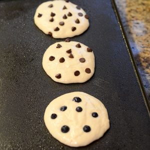Blueberry Pancakes On griddle 500
