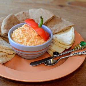 Red Pepper Hummus 60 degree 500