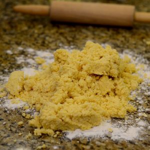 Cornmeal dough Dough on table 500