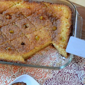 Basbousa dessert In pan 500