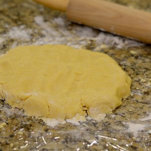 Cornmeal Dough Rolled out 500