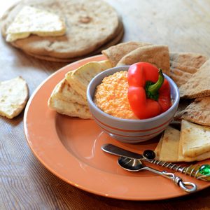 Red Pepper Hummus Side angle 500