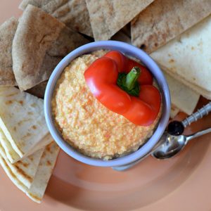 Red Pepper Hummus Top down 500 2
