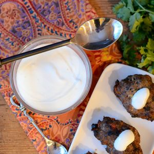 Garlic Sauce Top down with kofta 500