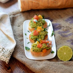Guacamole-Brushetta 45 degree close 500