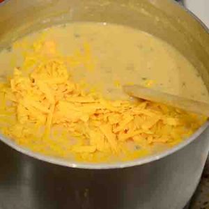 potato cheese soup Cheese added 500