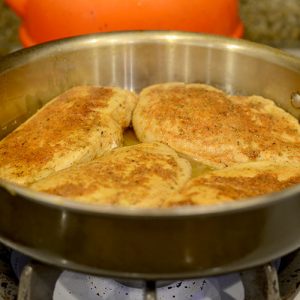 Chix in pan 500